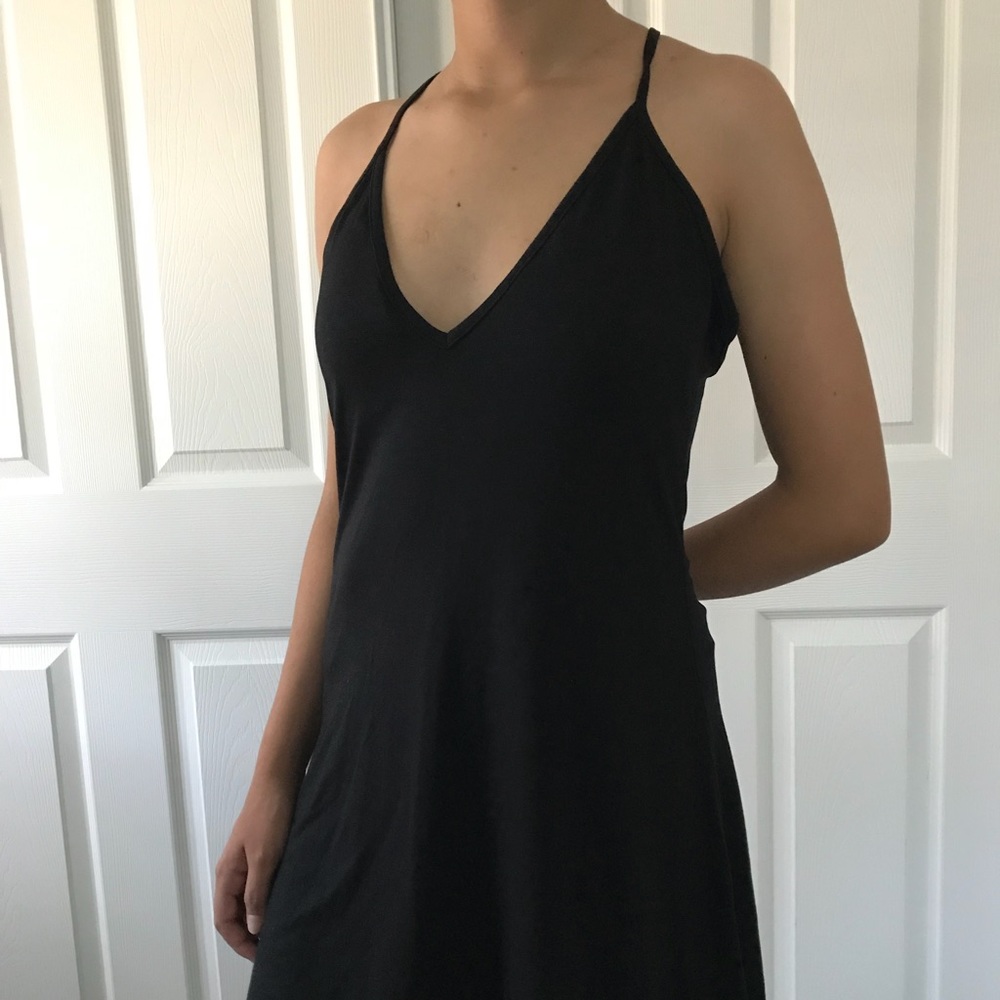Missguided — Black Racer Back Dress